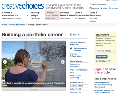 Screenshot portfolio careers
