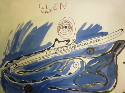 Flute by Glen, Singlegate School (Pen and Quink ink)